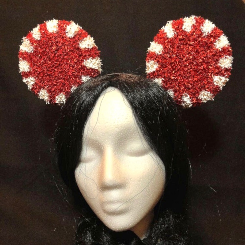 Christmas Peppermint Mickey Mouse Ears Headband